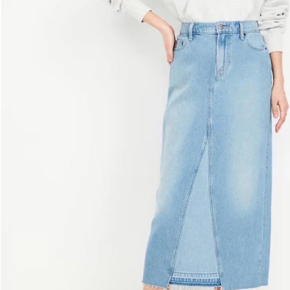 Old Navy Light Blue Denim Pencil Skirt
